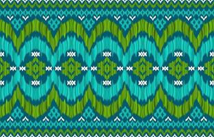 patrones de ikat verde neón brillante africano. estilo retro vintage tribal geométrico. tela étnica ikat de patrones sin fisuras. vector de impresión ikat popular azteca navajo indio. diseño para telón de fondo textura textil