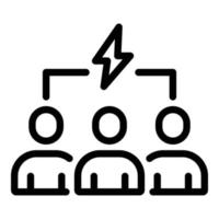Team opportunity icon, outline style vector