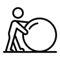 Move ball effort icon, outline style vector