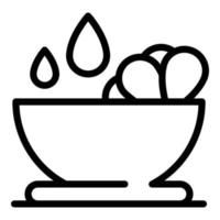 Canola bowl icon, outline style vector