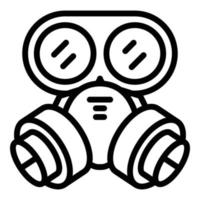 Protection gas mask icon, outline style vector