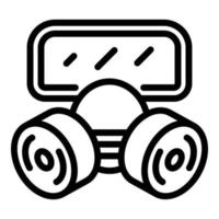 Filter gas mask icon, outline style vector