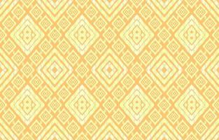 elegantes patrones ikat de color amarillo pastel. motivo de línea de semilla de arroz geométrico estilo retro. tela étnica ikat de patrones sin fisuras. diseño de vector de impresión de ikat popular asiático para papel tapiz textil de ropa de textura.