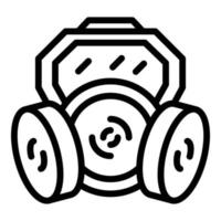 Respirator mask icon, outline style vector