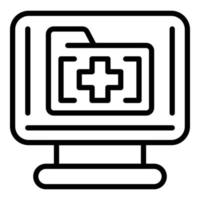 Online system drugs icon, outline style vector