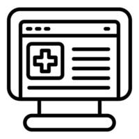 Website pharm icon, outline style vector