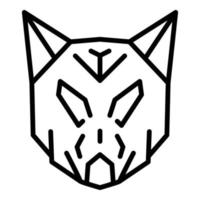 icono de lobo nórdico, estilo de contorno vector