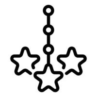 Star scheme icon, outline style vector