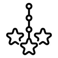 Star scheme icon, outline style vector