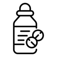 Pills icon, outline style vector