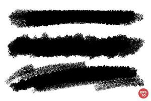 Vector set of hand drawn long brush strokes, stains for backdrops. Monochrome design elements set. One color monochrome artistic hand drawn backgrounds.