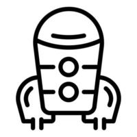 Rocket credibility icon, outline style vector