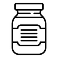 Chocolate paste jar icon, outline style vector