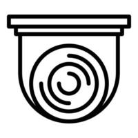 Secured control camera icon, outline style vector