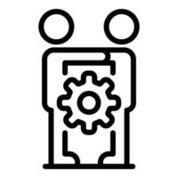 People connection icon, outline style vector