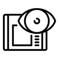 Eye security control icon, outline style vector