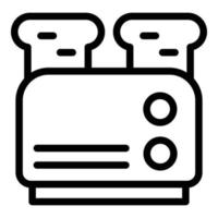 Toaster icon, outline style vector