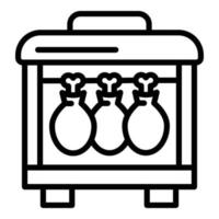 Smokehouse icon, outline style vector