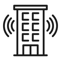 Wifi building icon, outline style vector