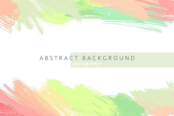 Vector abstract painting horizontal background with copyspace. Hand-drawn artwork, textured stains. Pastel color hand drawn strokes artistic backdrop.