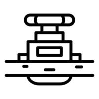 Vacuum pump icon, outline style vector