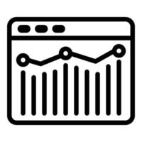 Web analytics icon, outline style vector