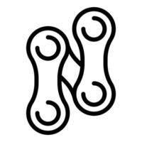 Bicycle chain icon, outline style vector