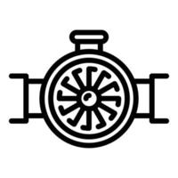 Operation water pump icon, outline style vector