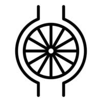 Pump station icon, outline style vector