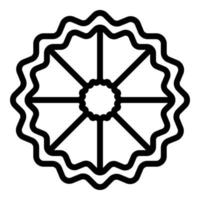 Bergamot slice icon, outline style vector