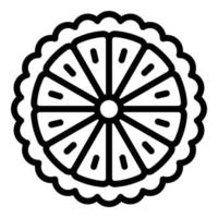 Cutted bergamot icon, outline style vector