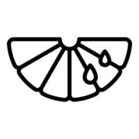 Clean slice bergamot icon, outline style vector