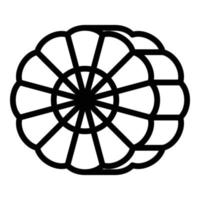icono de bergamota medicinal, estilo de esquema vector