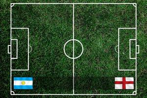competencia de copa de futbol entre la nacional argentina y la nacional de inglaterra. foto
