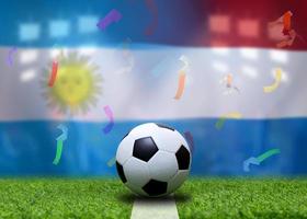 competición de copa de fútbol entre los países bajos nacional y argentina nacional. foto
