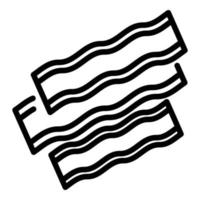 Bacon barbecue icon, outline style vector