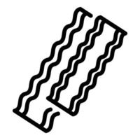 Bacon raw icon, outline style vector