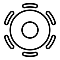 Round office table icon, outline style vector