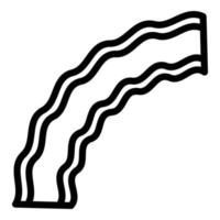 Bacon breakfast icon, outline style vector