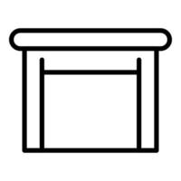 icono de mesa de madera, estilo de contorno vector