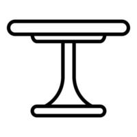 Round bar table icon, outline style vector