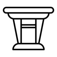 Table icon, outline style vector