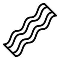 Bacon crispy icon, outline style vector