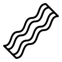 Bacon crispy icon, outline style vector