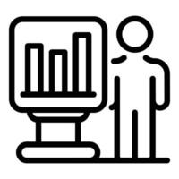 Report meeting icon, outline style vector