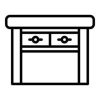 Board table icon, outline style vector