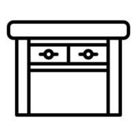 icono de mesa de tablero, estilo de esquema vector