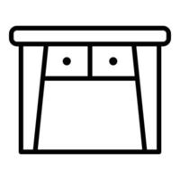 Old table icon, outline style vector