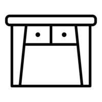 Old table icon, outline style vector