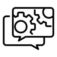 Chat force icon, outline style vector